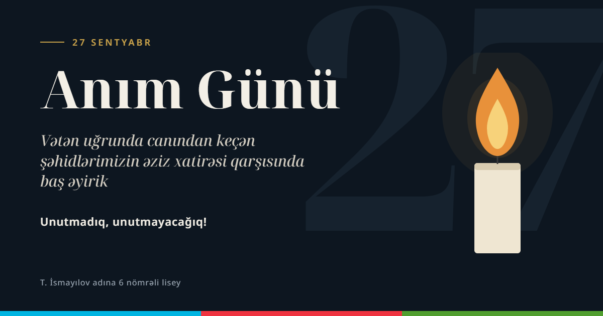 27 Sentyabr – Anım Günü