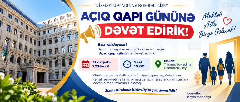 AÇIQ QAPI GÜNÜNƏ DƏVƏT!